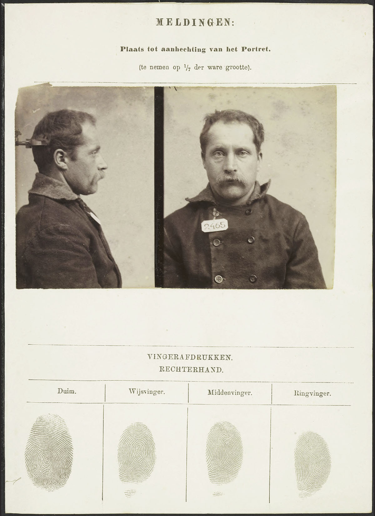 Foto’s en vingerafdrukken van Jan Elderkamp in 1896