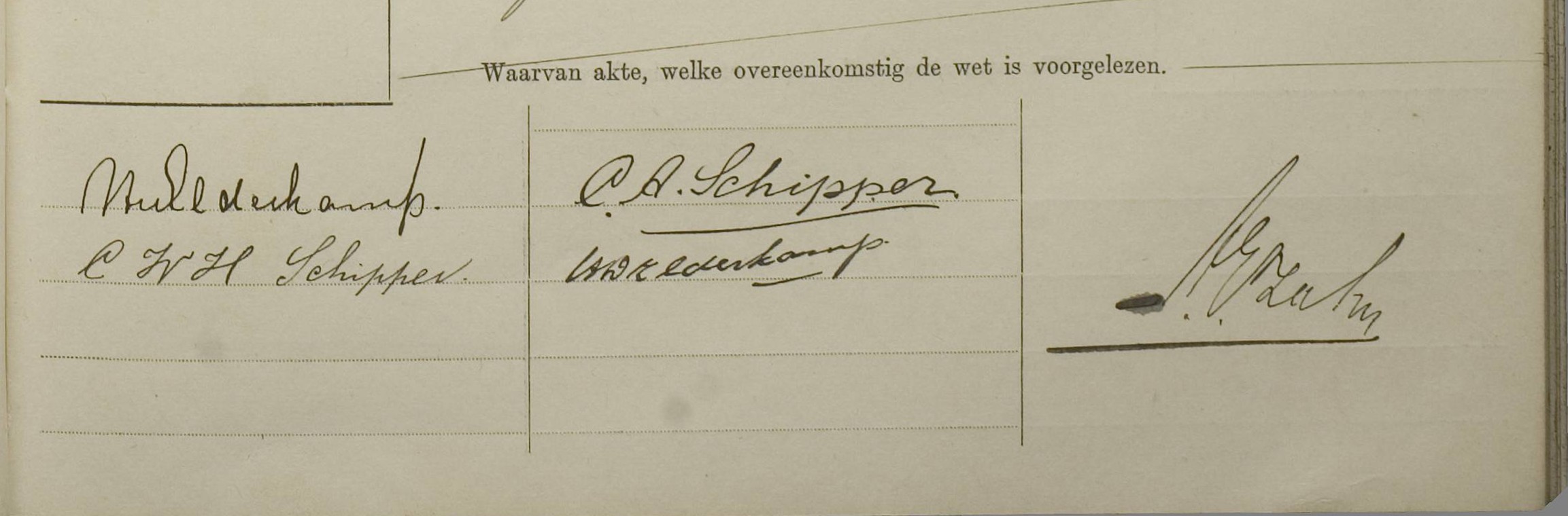 Ondertekening Huwelijksakte Elderkamp Schipper