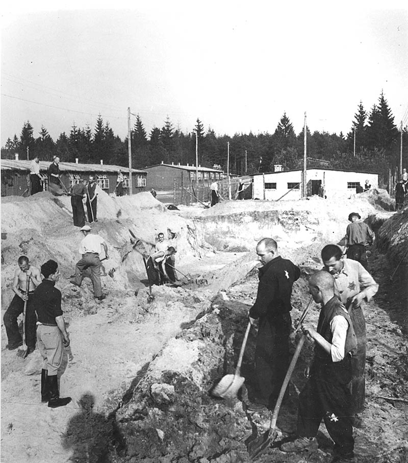 Gevangenen aan het werk in Blechhammer
